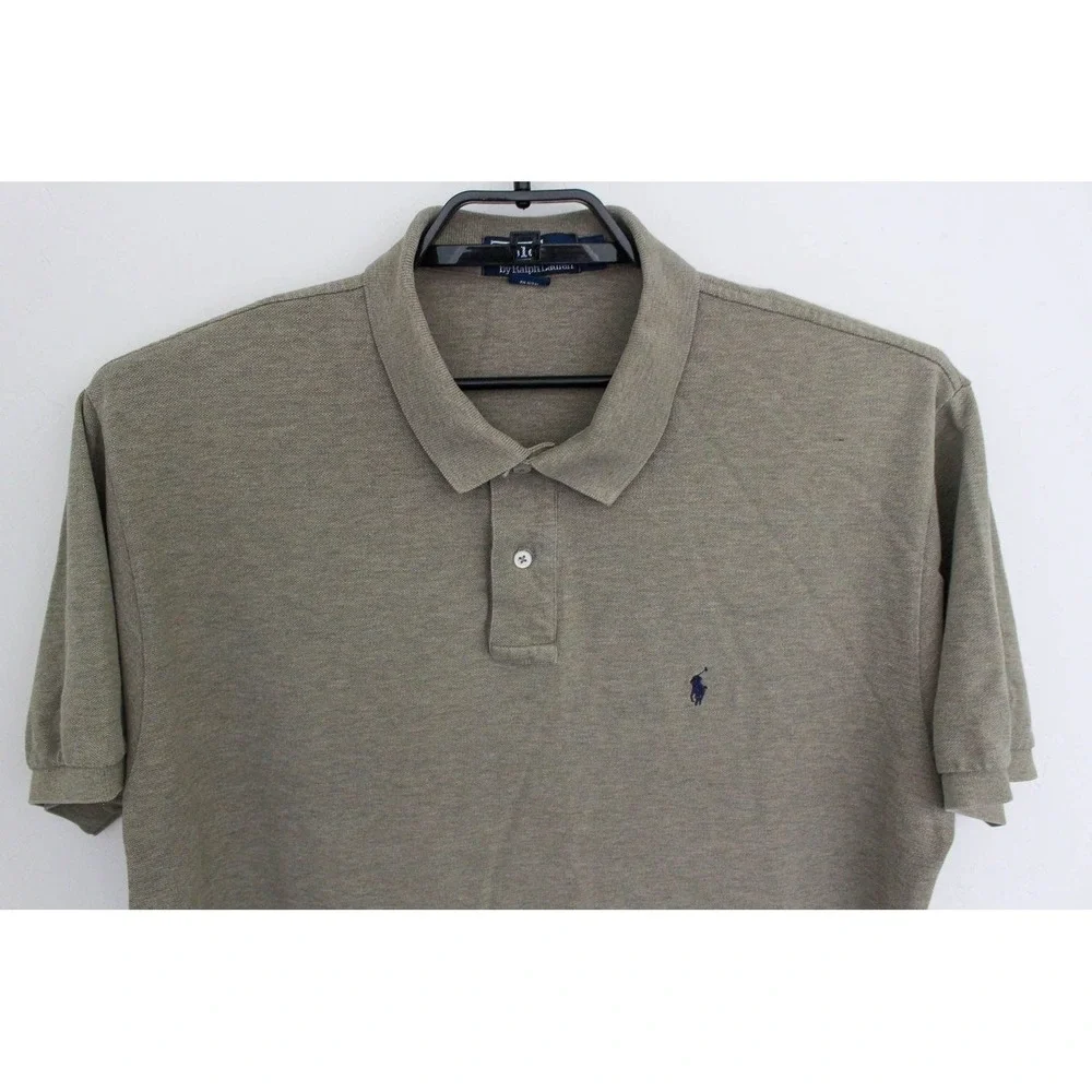 Polo Ralph Lauren Shirt Mens XXL Olive‎ Green Pullover Short Sleeve Cotton Logo